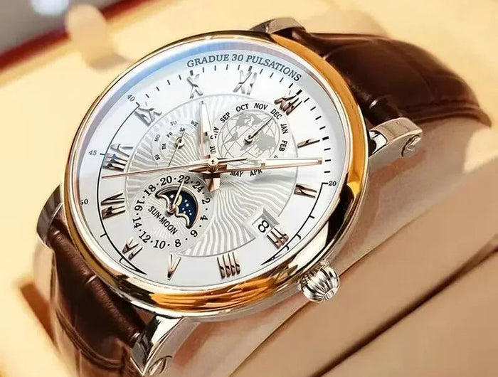 2024 Orologio da uomo alla moda Orologio da polso da uomo sportivo di lusso alla moda Orologio da uomo al quarzo con data in pelle luminosa impermeabile Orologio da uomo platinumshop