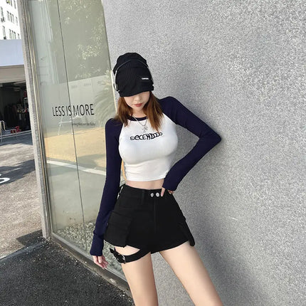 High Waisted Cargo Shorts Chic Khaki Denim Shorts with Pockets Sexy Girl Summer Outfits for Women