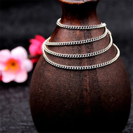 Wholesale 925 sterling silver 2MM 16-30Inches Side Chain Necklace Fit Pendant Fashion Gift For Men and Women Jewelry Accessories PlatiNum