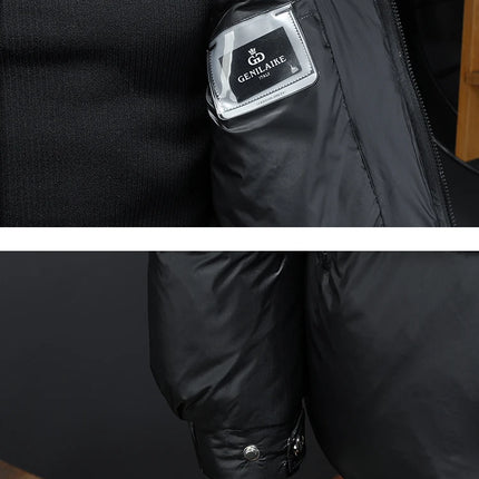 New Men's Short Down Jacket Korean Style Trendy stand collar Winter Coat Fashionable Stylish Warm Puffer Jacket
