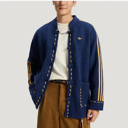 Adidas genuine clover men's and women's knitted loose jacket KR5064