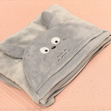 My Neighbor Totoro Hooded Cloak Blanket Thick Warm Shawl Nap Throw Blanket Portable Office Wearable Sleeping Cape Blanket