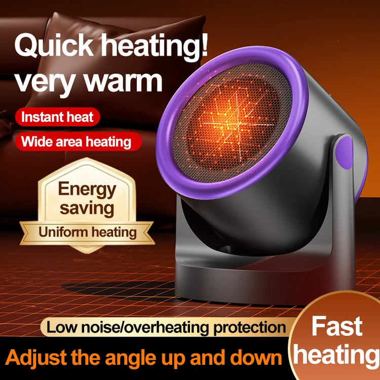 Desktop Heater Dormitory Mini Quick Heating Silent Energy Efficient Household Hot Air Blower Appliances Room Warmer For Office ﻿