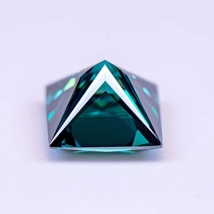 Moissanite Lab Diamond Princess Cut Primary Color Emerald Green with Certificate Advanced Jewelry Making jewelry for woman PlatiNum