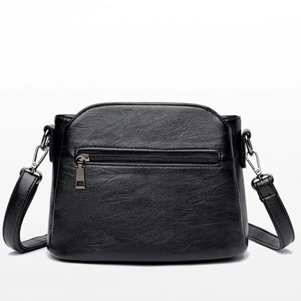 Women's Bags Retro Design Crossbody Bag Trend Quality PU Leather Bucket Shoulder Bags Small Handbags for Women PlatiNum