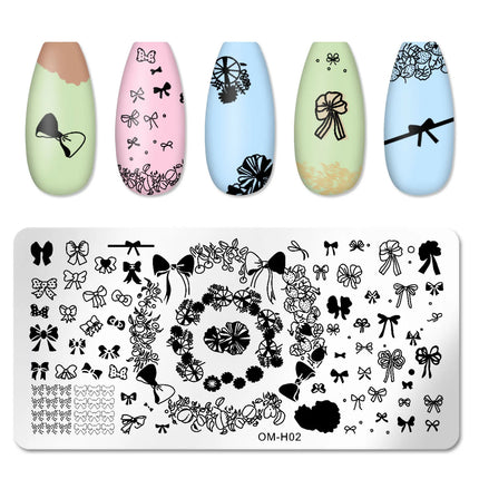 Nail Art Templates Stamping Plate Design Flower Leaf Butterfly Christmas Lace Stamp Templates Plates Image Manicure Accessories