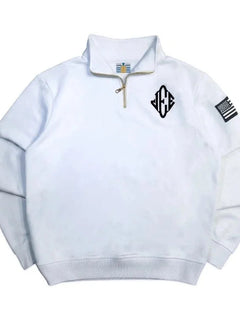 Men Retro Half-Zip Tracksuit Suit Cool Pattern Embroidery Streetwear Casual Fashion Stand Collar Zipneck Hoodie Daily Sweatpants