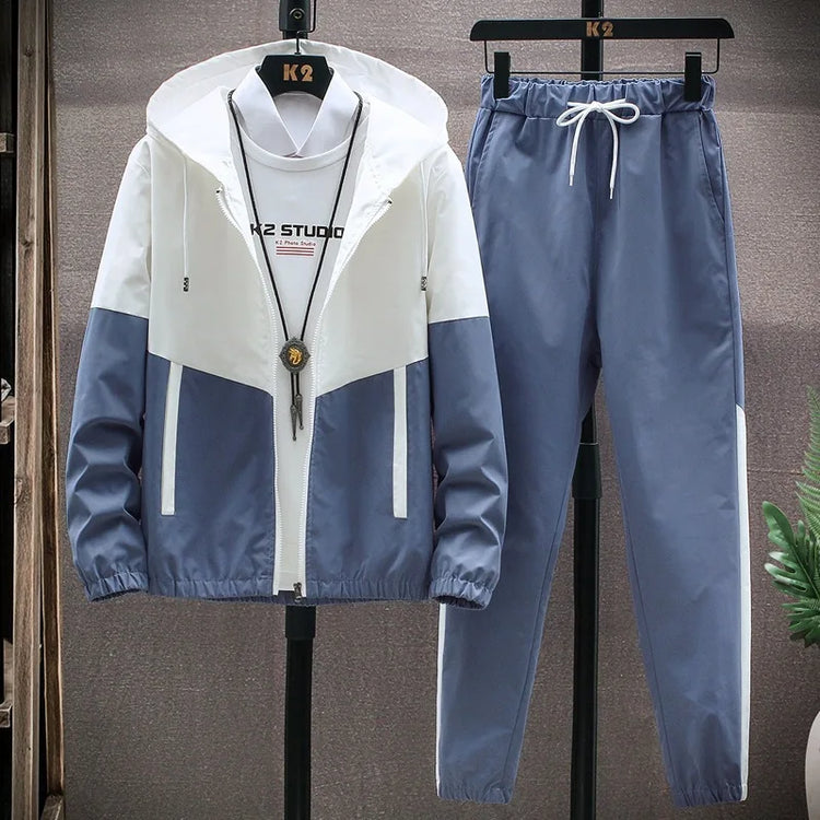 M-6XL-New-Men's-Sportswear-Set-from-Japan-South-Korea-Autumn-Casual-Wear-Men's-Hooded-Jacket-Leg-Tied-Pants-Trendy-Casual-Suit