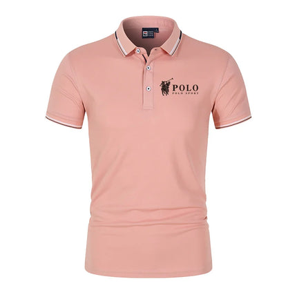 Men's Premium Summer Polo Shirt, Quick Dry, Breathable, Casual, Business Fashion, Sporty, Short Sleeve, Men's Apparel