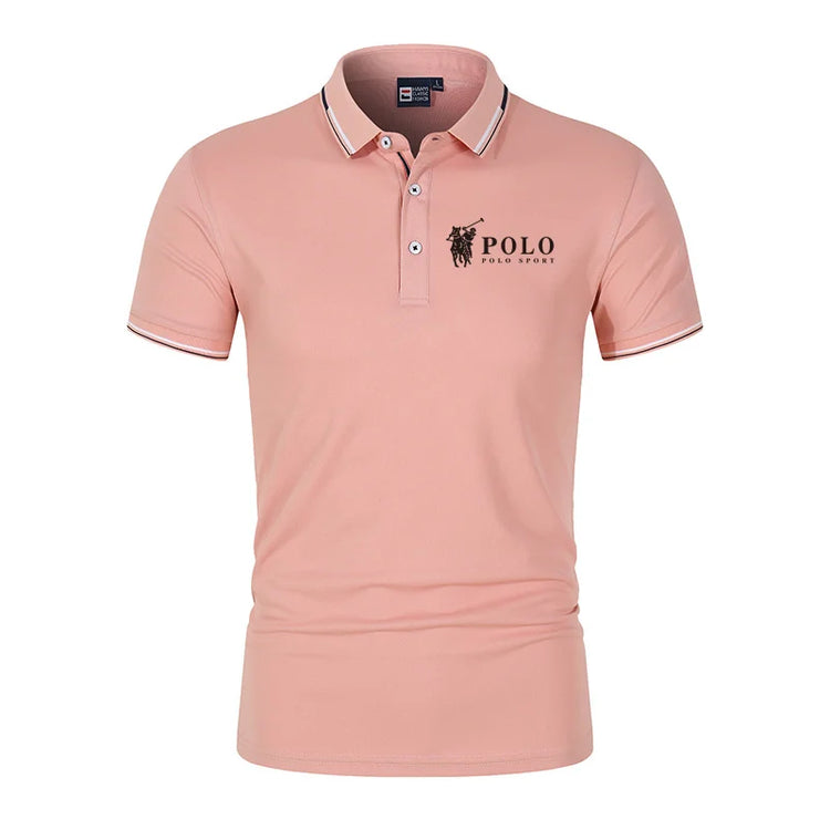 Polo estiva premium da uomo, ad asciugatura rapida, traspirante, casual, moda business, sportiva, a maniche corte, abbigliamento da uomo