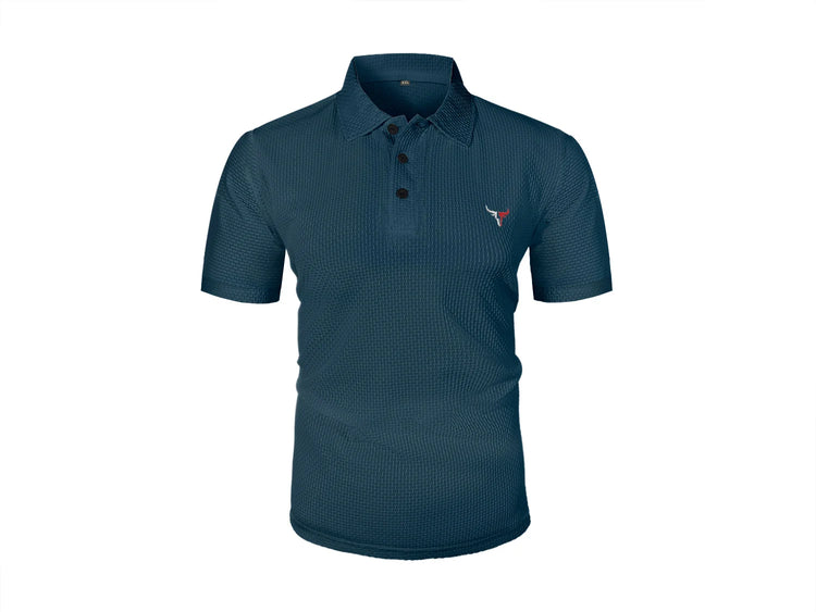 T-shirt estiva a maniche corte da uomo con risvolto in seta ghiacciata, top da uomo