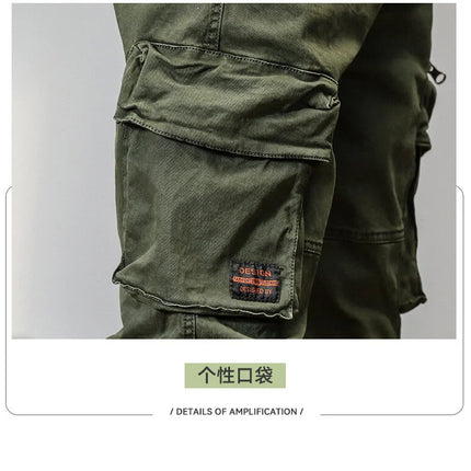 CAAYU Joggers Cargo Pants Men Casual Y2k MultiPocket Male Trousers Sweatpants Streetwear Techwear Tactical Track Black Pants Men
