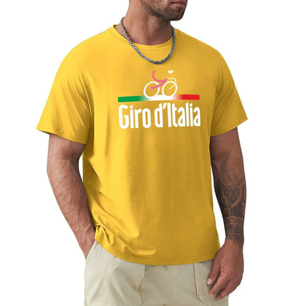 Giro D Italia T-Shirt Summer Top Boys T-Shirts Men High Crewneck Short Sleeve Casual Loose Men's Clothing Streetwear