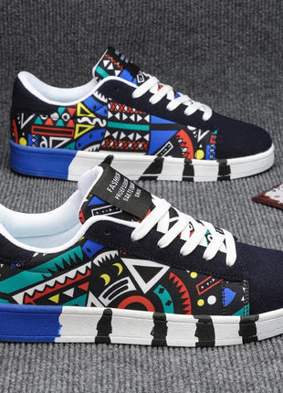Nuove Scarpe Estive alla Moda per Uomo, Sneakers Sportive Antiscivolo da Passeggio, Scarpe Casual in Tela con Motivi, Zapatos Maschili