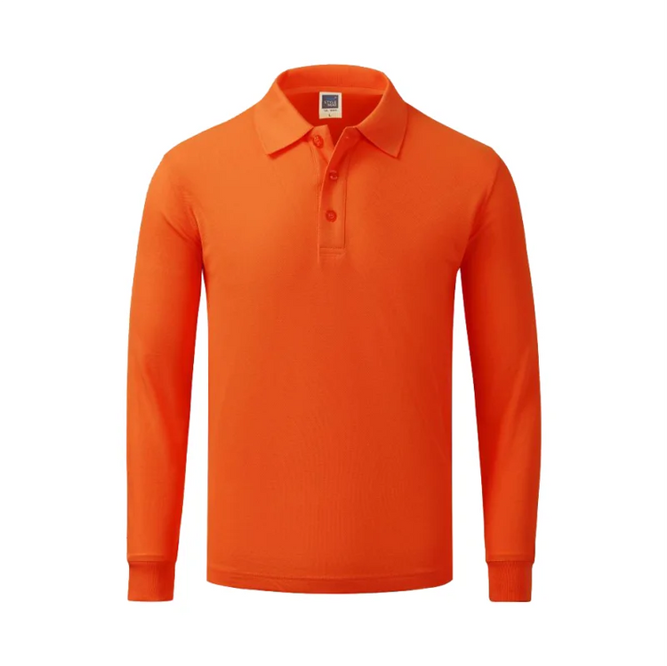 Polo a maniche lunghe in cotone traspirante Personal Company Group Design Logo personalizzato stampa ricamo Casual uomo e donna top