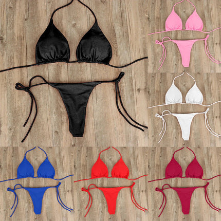 Costume da Bagno Estivo da Donna, Set Bikini Sexy con Reggiseno Imbottito Push-up e Perizoma, Due Pezzi, Abbigliamento da Spiaggia, Costume da Bagno Femminile Sexy platinumshop