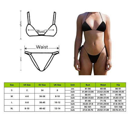 Costume da bagno stile spiaggia per donna Costume da bagno sexy con scollo all'americana Perizoma solido Bikini femminile Costume da bagno Bikini Mujer Lingerie PlatiNum
