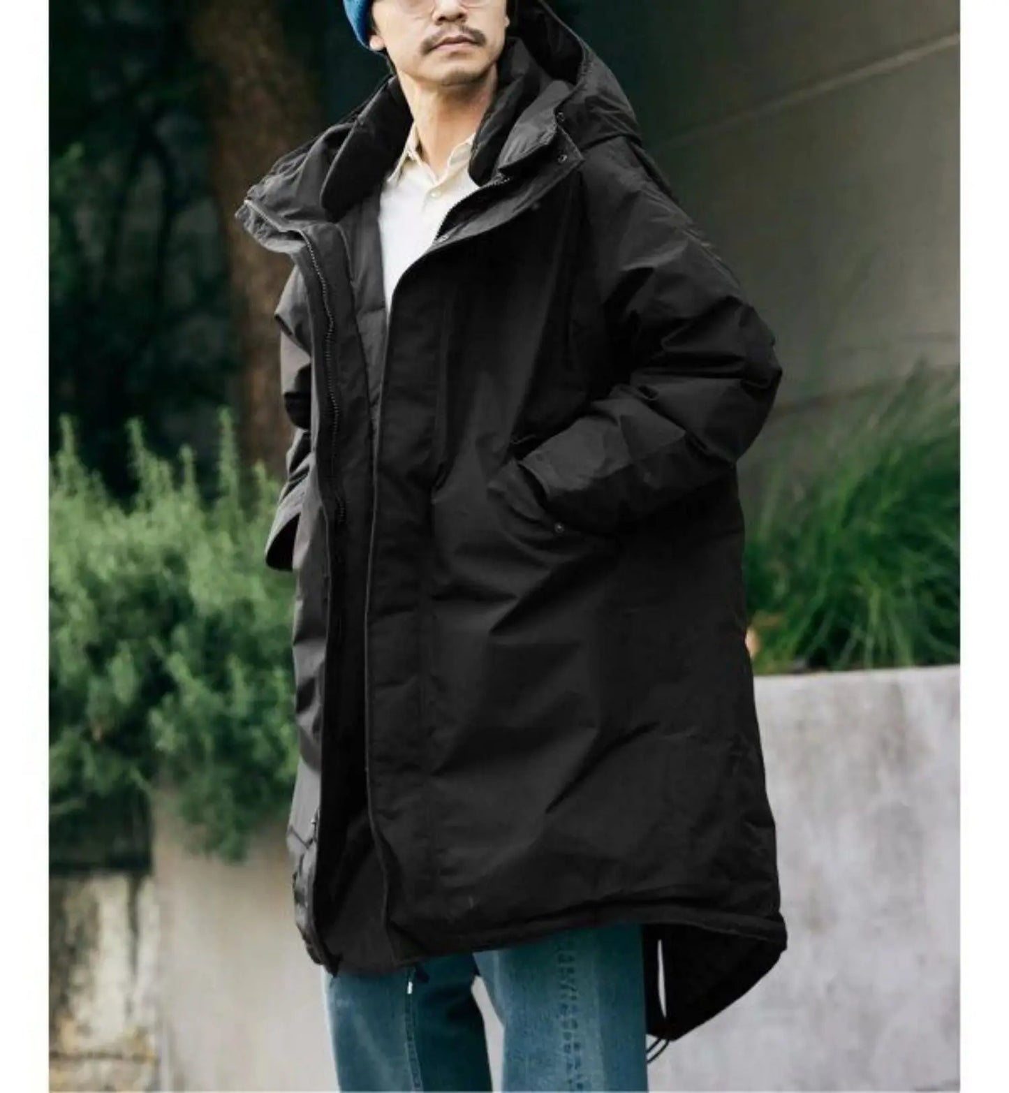 Piumino impermeabile optoelettronico con colla a stampa completa extra lunga Nanamica LongDown