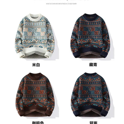 Men's fashion pullovers 2026 men winter korean style Sweaters mens warm sweater O-neck men sweaters autumn  men full size M-3XL