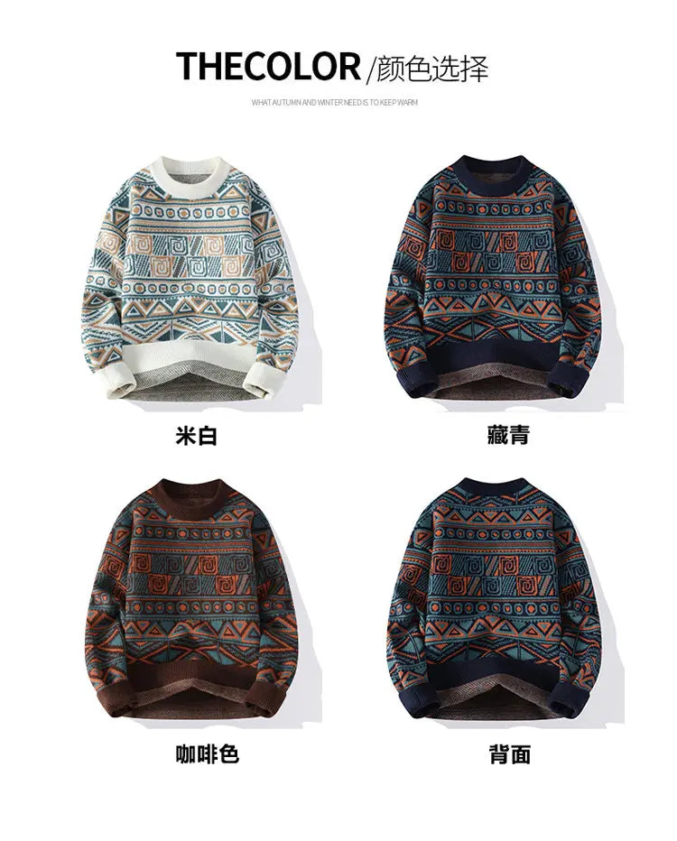 Men's fashion pullovers 2026 men winter korean style Sweaters mens warm sweater O-neck men sweaters autumn  men full size M-3XL