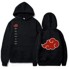 Naruto Logo Print with Plush Hooded Casual Loose Fit Men's Couple Hoodie