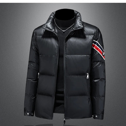 New Men's Short Down Jacket Korean Style Trendy stand collar Winter Coat Fashionable Stylish Warm Puffer Jacket