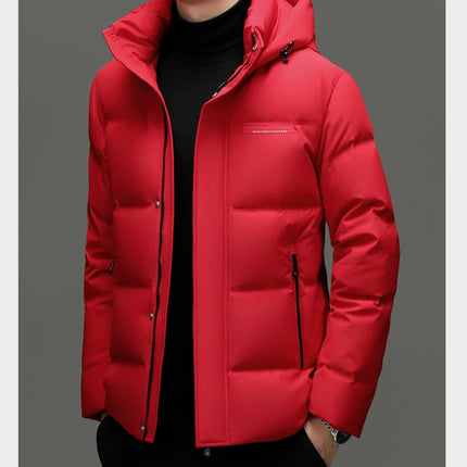 Real 85% Goose Down Jacket Men 2025 Winter Warm Puffer Coat Luxury Hood Thermal Outdoor Jacket Goose Down Parkas Zipper Clothes