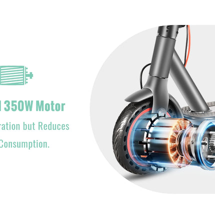 Monopattino Elettrico Pieghevole SUNNIGOO N7PRO 350W per Pendolarismo Urbano, in Lega di Alluminio, Pneumatici da 8.5'', Batteria al Litio 36V 10.4AH con App, Monopattino per Adulti e Studenti, Regalo, Leggero e Pieghevole pe