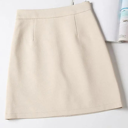 Minigonne estive Donna Chiffon Nero Bianco Moda Ufficiale Faldas 2022 Mujer Coreano Gonna a tubino Vita alta Breve Jupe femminile