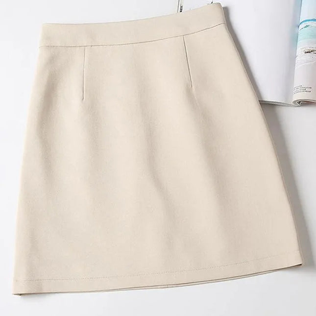 Damen Sommer Minirock Chiffon Schwarz Weiß Mode Büro Röcke 2022 Koreanischer Bleistiftrock Hohe Taille Kurzer Damen Jupe