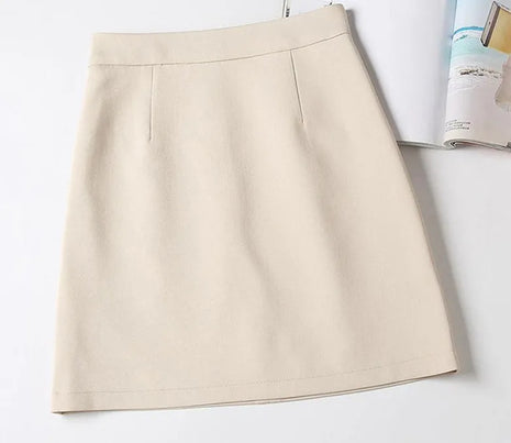 Minigonne estive Donna Chiffon Nero Bianco Moda Ufficiale Faldas 2022 Mujer Coreano Gonna a tubino Vita alta Breve Jupe femminile