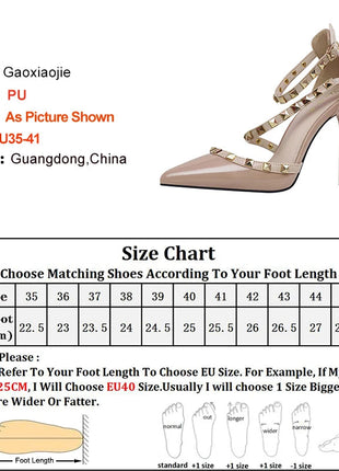 Scarpe tacco alto da donna estive in Europa e America Moda punta a punta bocca superficiale rivetto scava fuori sandali a spillo da discoteca platinumshop