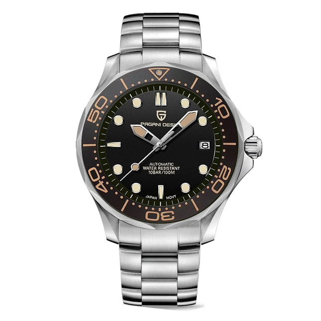 PAGANI DESIGN Relojes de hombre Reloj automático de lujo retro para hombre Reloj de pulsera mecánico japonés para hombre Reloj impermeable de acero inoxidable