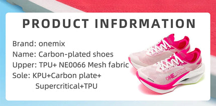 ONEMIX Nuove Scarpe da Corsa Professionali Marathon con Piastra in Carbonio a Tutta Lunghezza, Supporto Stabile e Assorbimento degli Urti, Ultra Leggere PlatiNum