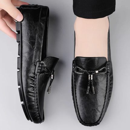 Scarpe Casual da Uomo in Vera Pelle, Mocassini di Lusso Traspiranti, Slip-on, Scarpe da Guida, Calzature Business
