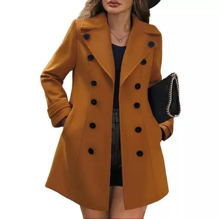 Autumn Winter New Woolen Coat Suit Collar Temperament Loose Thick Coat Fashion Commuting Versatile Women's Clothing