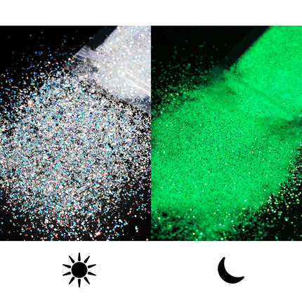 10g/Bag Glitter Snow White Nail Art Sugar Powder Sweater Laser Shiny Decoration Chrome Powder Woolen Candy Effect Nails 2027