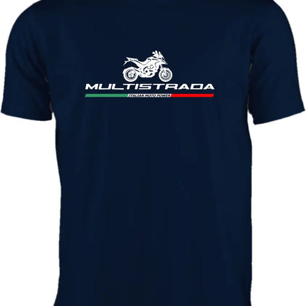 Italian Multistrada Motorcycle Fans T-Shirt 100% Cotton O-Neck Short Sleeve Summer Casual Men's Streetwear T-shirt