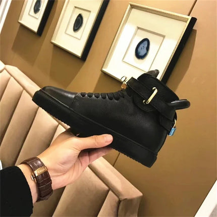 Male Genuine Natural Leather Shoes Luxury Brand Comfortable Casual White Designer High Quality Sneakers Gifts For Man Original