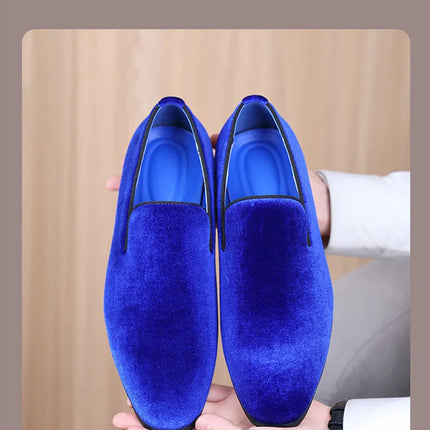 Nuove Scarpe Eleganti da Uomo in Pelle Nera, Blu e Rossa, Mocassini da Guida, Scarpe Formali da Cerimonia e Matrimonio, Calzature da Cerimonia