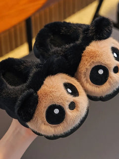 Fashion Cute Panda Children Slippers Keep Warm Comfortable Floor Shoes Home Slippers Winter