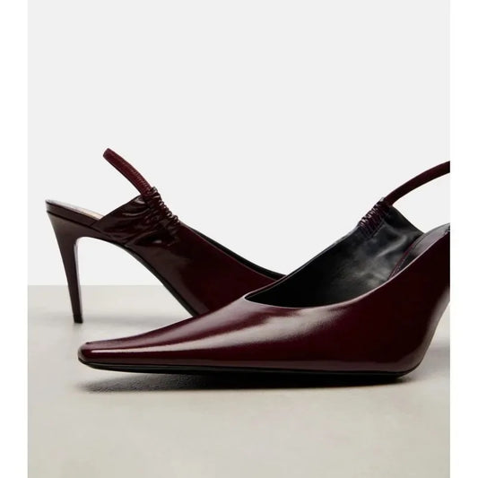 2026Women's Springand SummerPointed StilettoHigh HeelsBaotouCommutingSandals FrenchStyle VersatileRear StrapFashion BanquetShoes