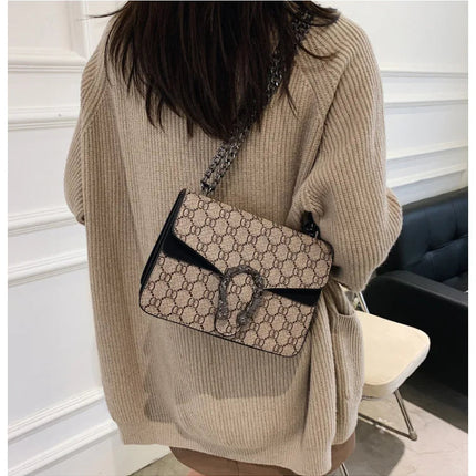 Fashion Popular Women's Bag Trend Brand Retro Chain Shoulder Bag High Quality Ladies Crossbody Bag Designer Luxury Handbag PlatiNum