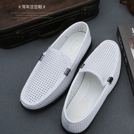 2025 Estate Scava Fuori Penny Mocassini Da Uomo Scarpe Da Barca Traspirante Uomo Mocassini In Pelle Slip On Appartamenti Mens Casual Scarpe Da Guida