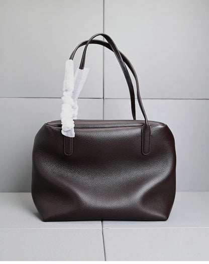 XHTY Genuine Leather Shoulder Bag Underarm Bag Women Soft Large Capacity Bowling Bag Simple Fashion Top Layer Cowhide New Model