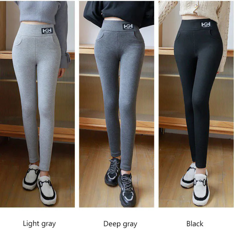 Women's Slim Fit Fleece Leggings,Winter Thick Warm Outer Wear Tight Ankle Pants,Soft Stretchy Cozy,Fashionable Bottoms,for Daily