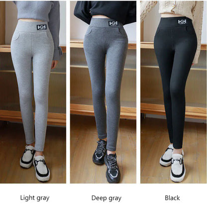 Women's Slim Fit Fleece Leggings,Winter Thick Warm Outer Wear Tight Ankle Pants,Soft Stretchy Cozy,Fashionable Bottoms,for Daily