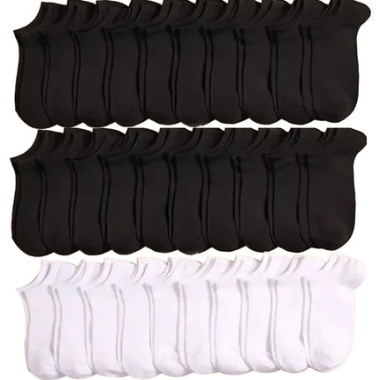 Calzini da barca unisex casual in tinta unita Calzini sottili e traspiranti comodi antiodore che assorbono il sudore per uomo donna nero, bianco, grigio