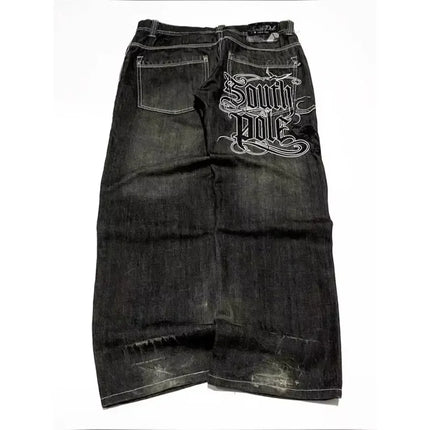 Jeans Boot Cut Retrò Miss Me da Donna, Nuovi Jeans Blu Y2K con Tasche Ricamate, Stile Hip Hop Harajuku Gotico, Pantaloni Larghi Streetwear