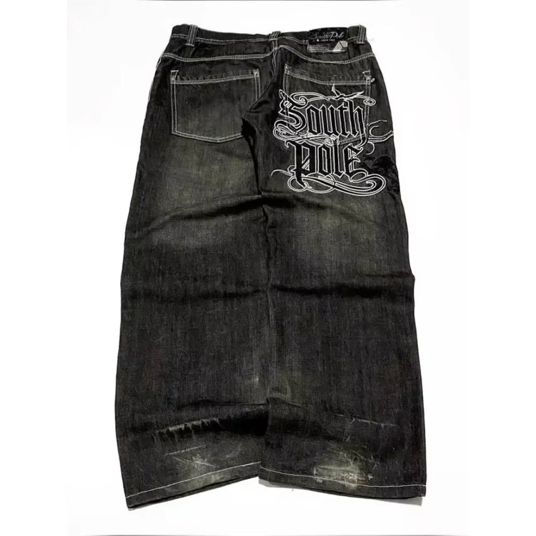 Jeans Boot Cut Retrò Miss Me da Donna, Nuovi Jeans Blu Y2K con Tasche Ricamate, Stile Hip Hop Harajuku Gotico, Pantaloni Larghi Streetwear
